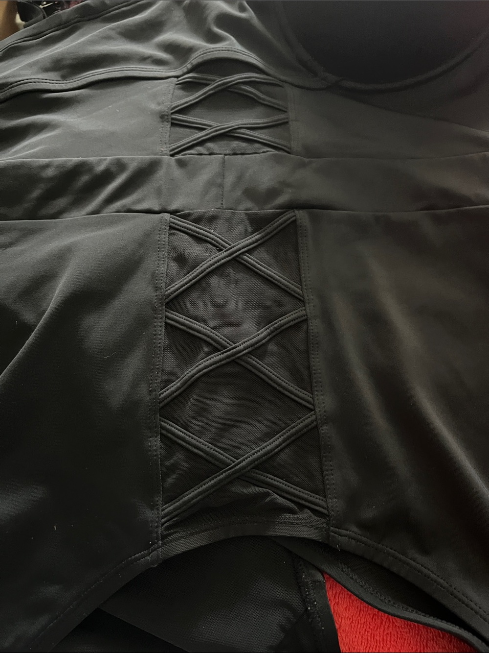 torrid Black One-Piece Swimsuit with Crisscross Side Details - Picture 4 of 7